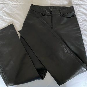 Black leather pants